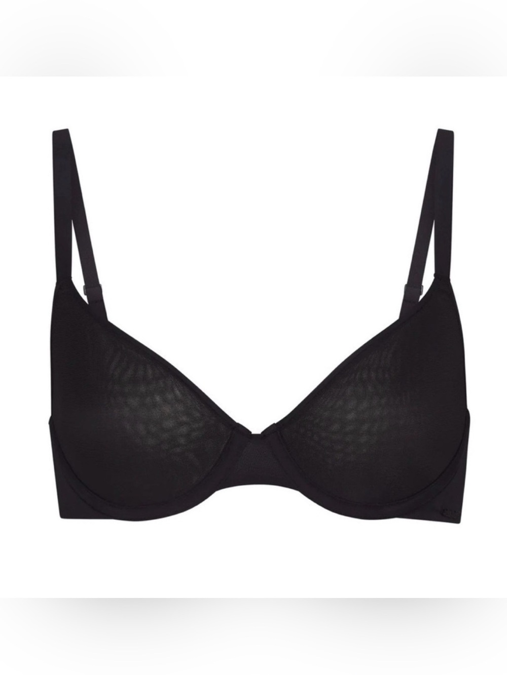 NWT Skims Weightless Demi Bra In onyx Black size 32 D